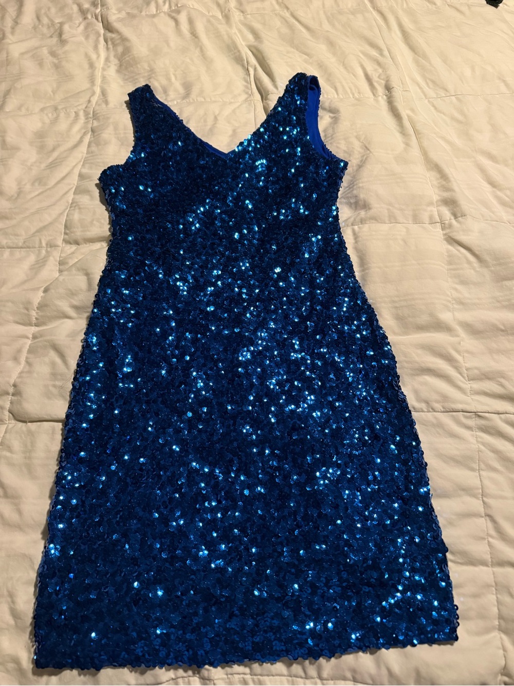 Source Unknown Royal Blue Sequin Midi Dress